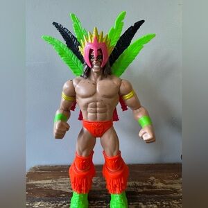 WWE Colorful Action Figure with Feathered Headpiece